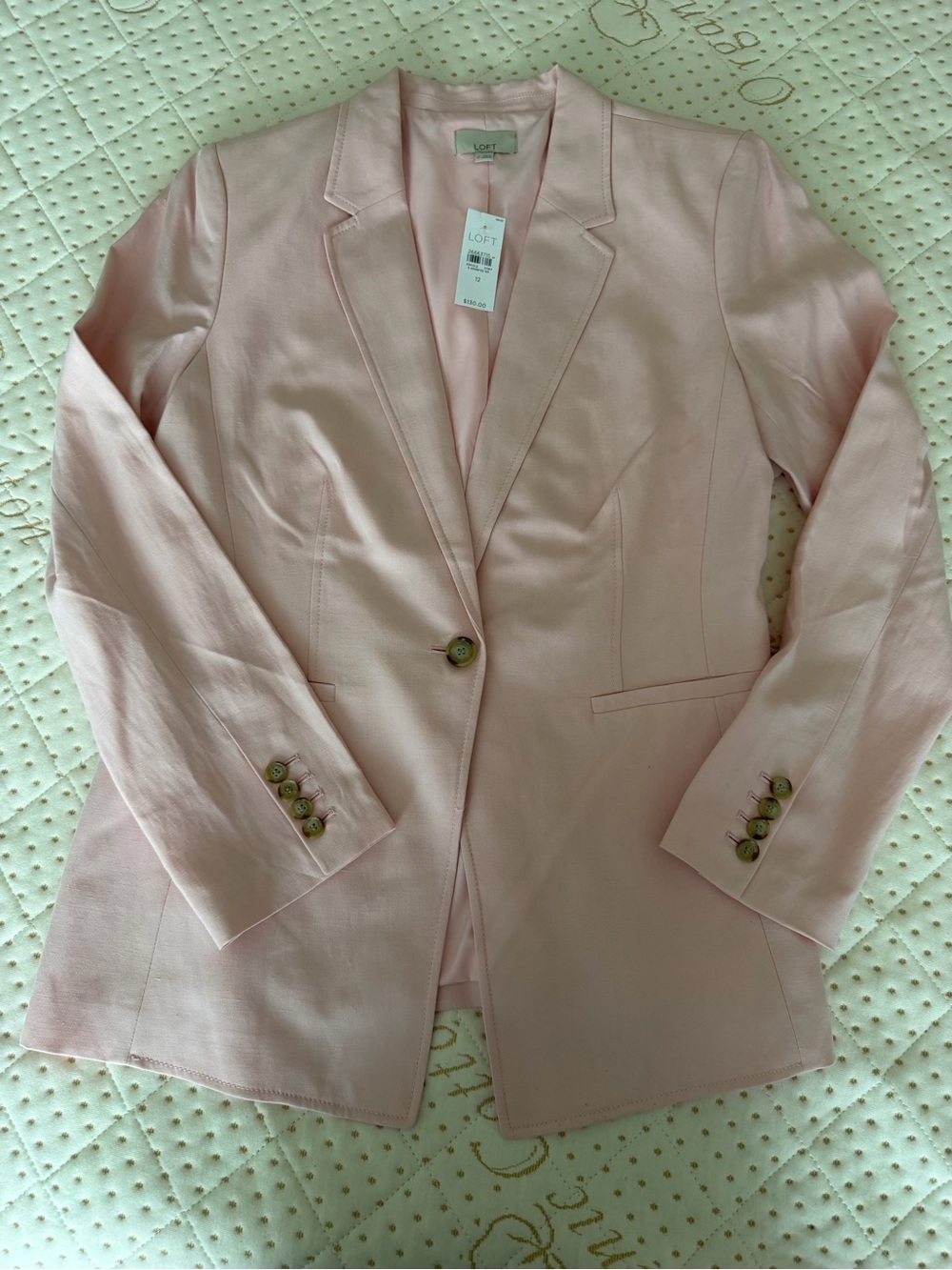LOFT Pink Blazer Jacket Size 12 New With Tags $130